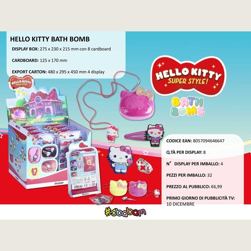 Hello Kitty Bath Bomb - (8 pz.)