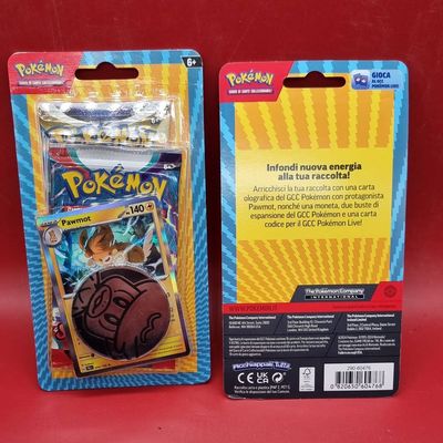 Pokemon - blister con 2 bustine 1 moneta e 1 carta Pawmot - (1pz)