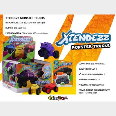 Xtendezz Monster Trucks - (8 pz.)