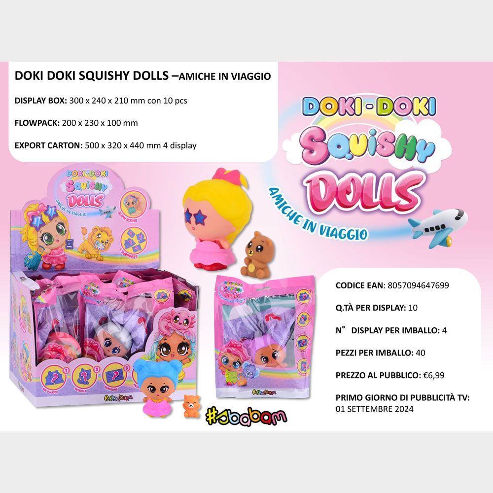 Doki Doki Squishy Dolls - Amiche in Viaggio - (10 pz.)