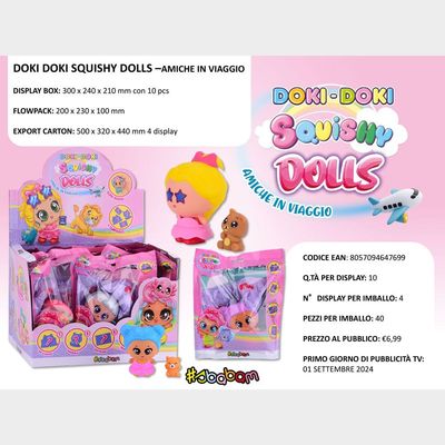 Doki Doki Squishy Dolls - Amiche in Viaggio - (10 pz.)
