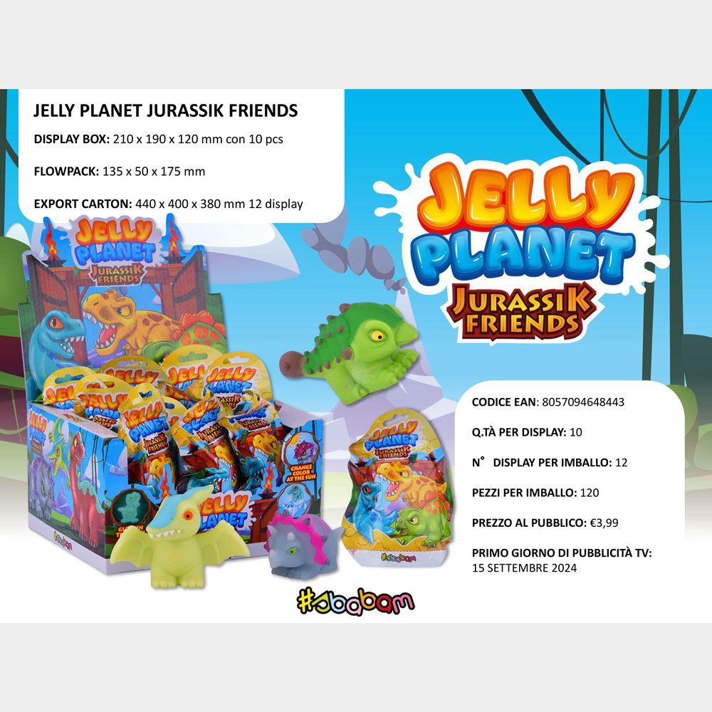 Jelly Planet - Jurassik Friends - (10 pz.)