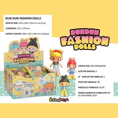 Dun Dun Fashion Dolls - (8pz)