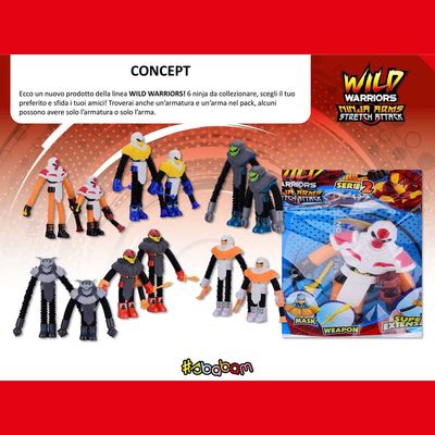 Wild Warriors Ninja Arms Stretch Attack - (8pz)