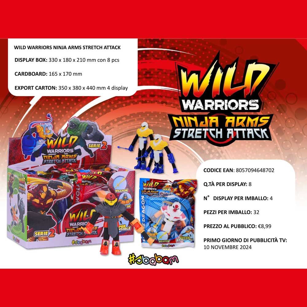 Wild Warriors Ninja Arms Stretch Attack - (8pz)