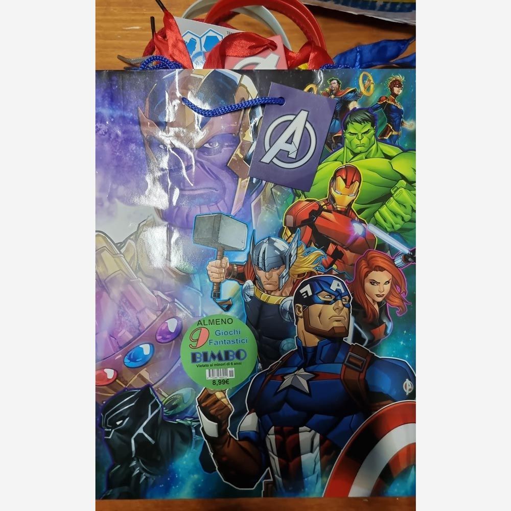 Shopper Avangers con 9 regali - (5 pezzi)