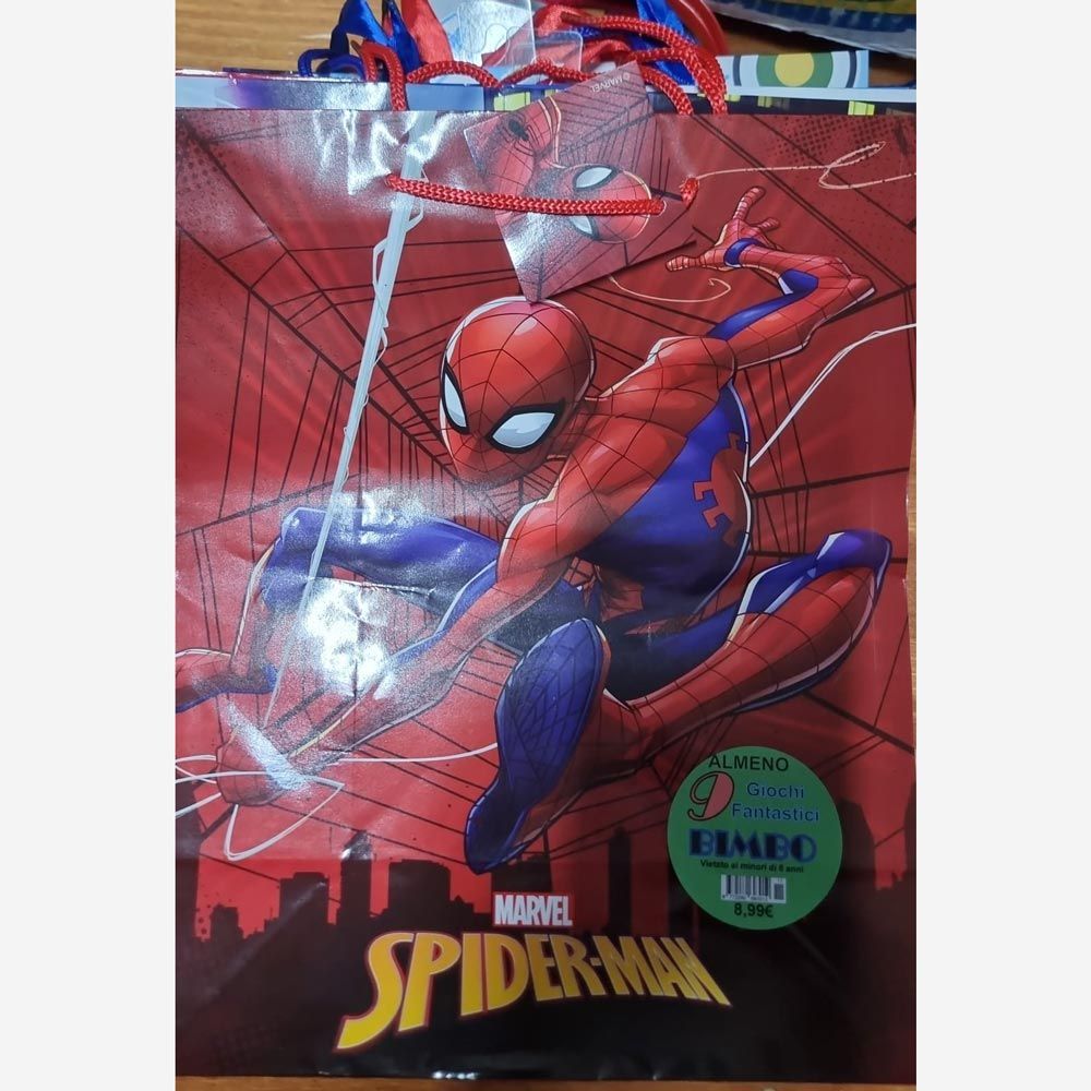 Shopper Spiderman con 9 regali - (5 pezzi)
