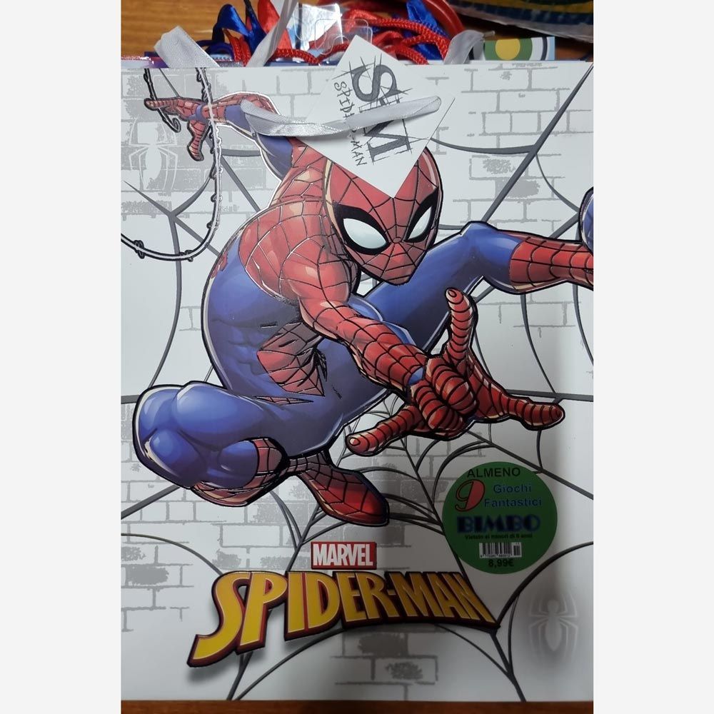 Shopper Spiderman con 9 regali - (5 pezzi)