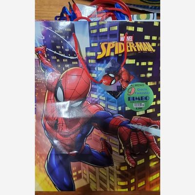 Shopper Spiderman con 9 regali - (5 pezzi)