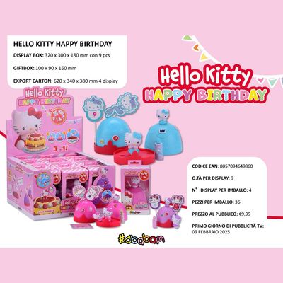 Hello Kitty Happy Birthday - (9pz)