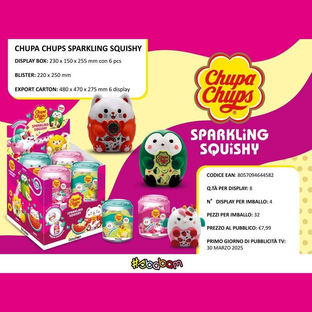 Chupa Chups Sparkling Squishy - (8pz)
