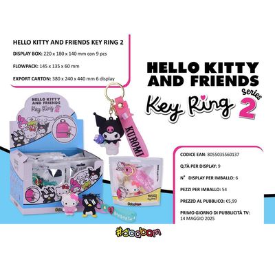Hello Kitty and Friends Key Ring 2 - (9pz)