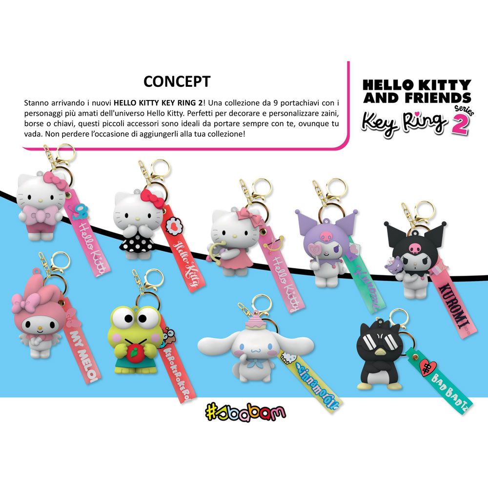 Hello Kitty and Friends Key Ring 2 - versione hangtag (20pz)