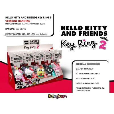 Hello Kitty and Friends Key Ring 2 - versione hangtag (20pz)