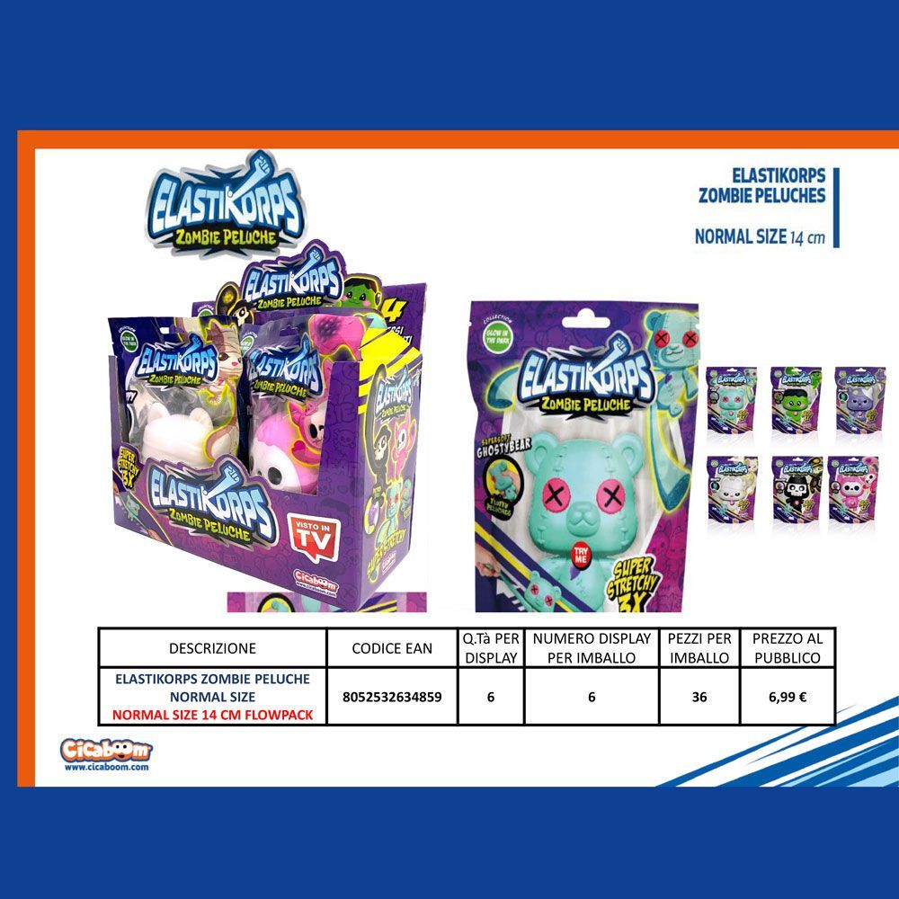 Elastikorps Zombie Peluches - flowpack (6pz)