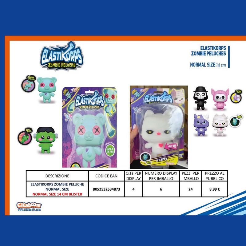 Elastikorps Zombie Peluches - blister (4pz) Elastikorps Zombie Peluches - blister (4pz)