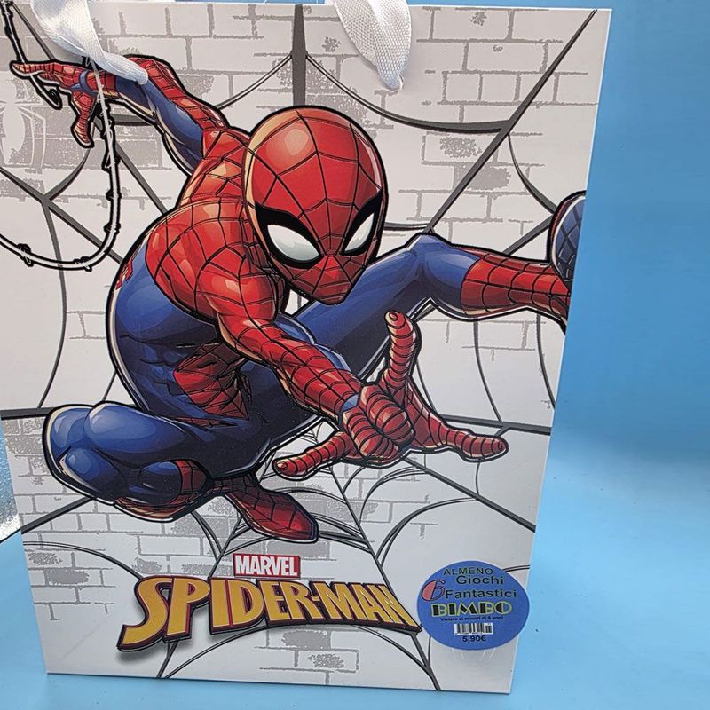 Shopper Spiderman con 6 regali - (5 pezzi)