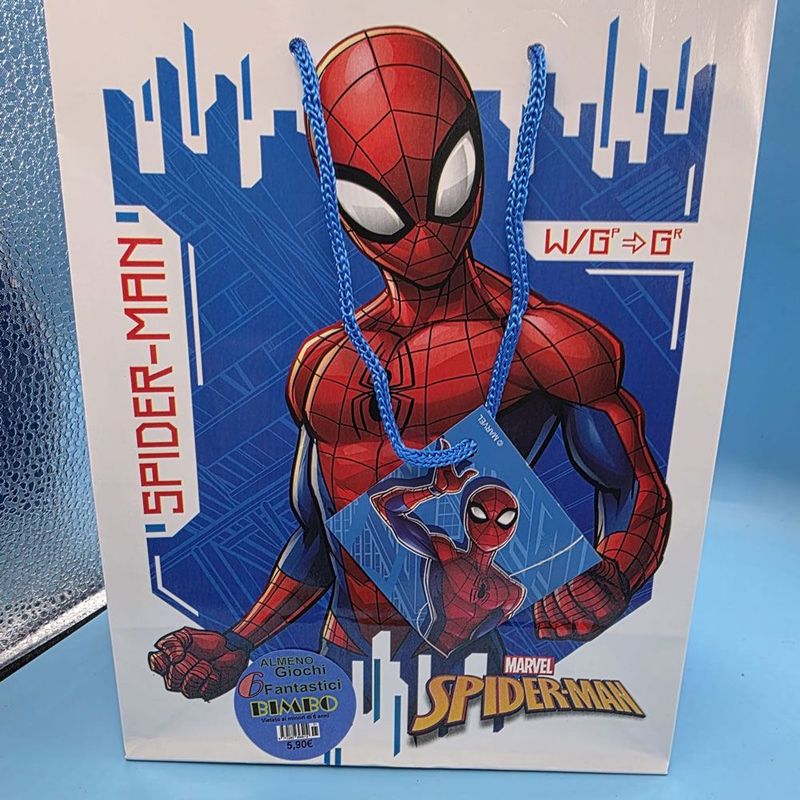 Shopper Spiderman con 6 regali - (5 pezzi)