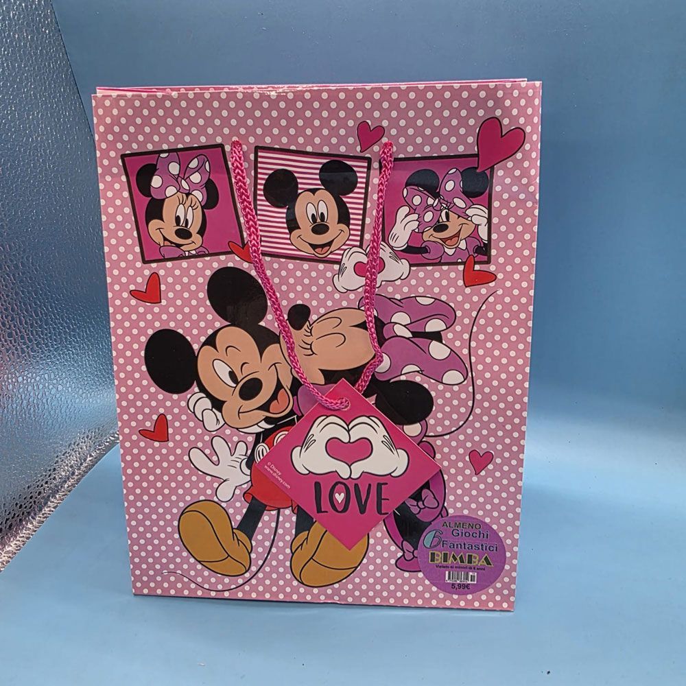 Shopper Topolina e Topolino per bambina con 6 regali - (5 pezzi) Shopper Topolina e Topolino per bambina con 6 regali - (5 pezzi)