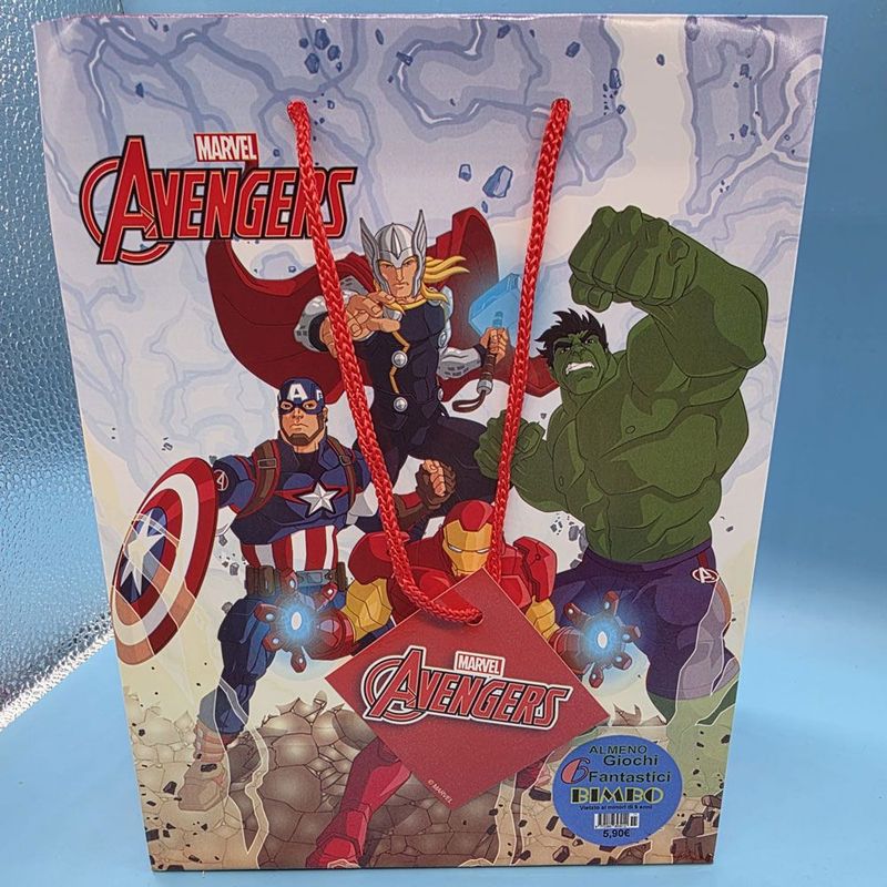 Shopper Avengers con 6 regali - (5 pezzi)