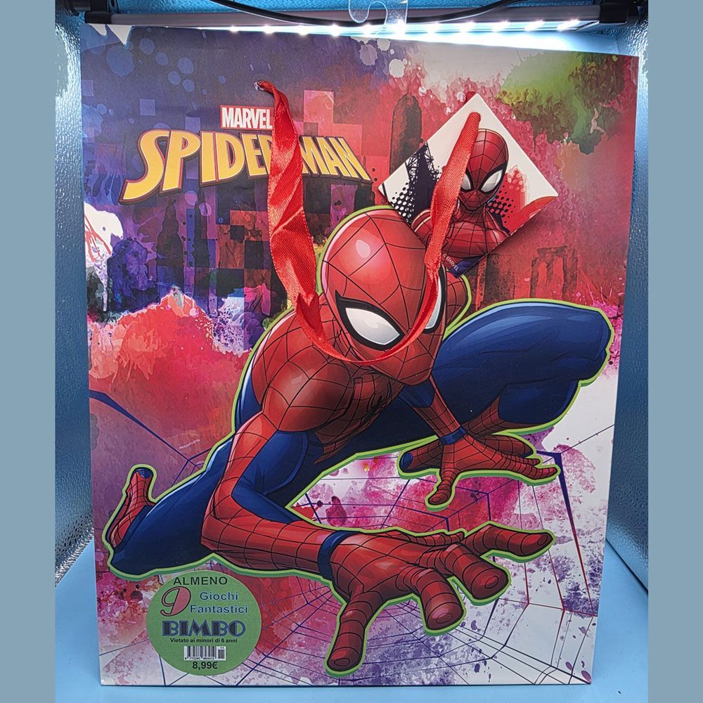 Shopper Spiderman con 9 regali - (5 pezzi) Shopper Spiderman con 9 regali - (5 pezzi)