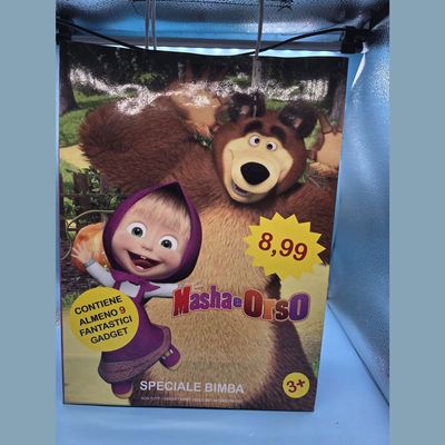 Shopper Masha e Orso con 9 regali - (5 pezzi)