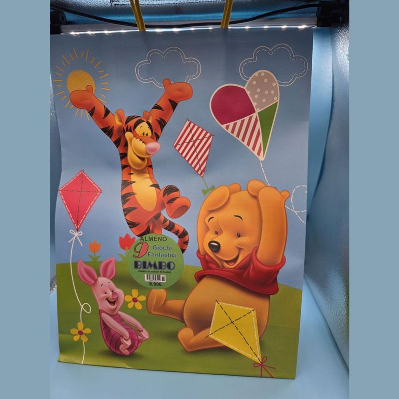 Shopper Winnie the Pooh per bambino con 9 regali - (5 pezzi) Shopper Winnie the Pooh per bambino con 9 regali - (5 pezzi)