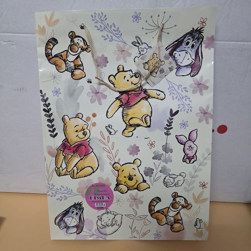 Shopper Winnie The Pooh per bambina con 11 regali - (5 pezzi) Shopper Winnie The Pooh per bambina con 11 regali - (5 pezzi)