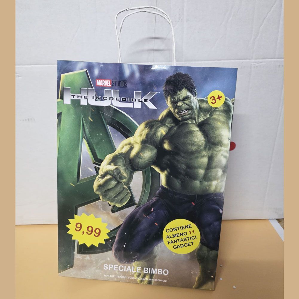 Shopper Hulk con 11 regali  - (5 pezzi)