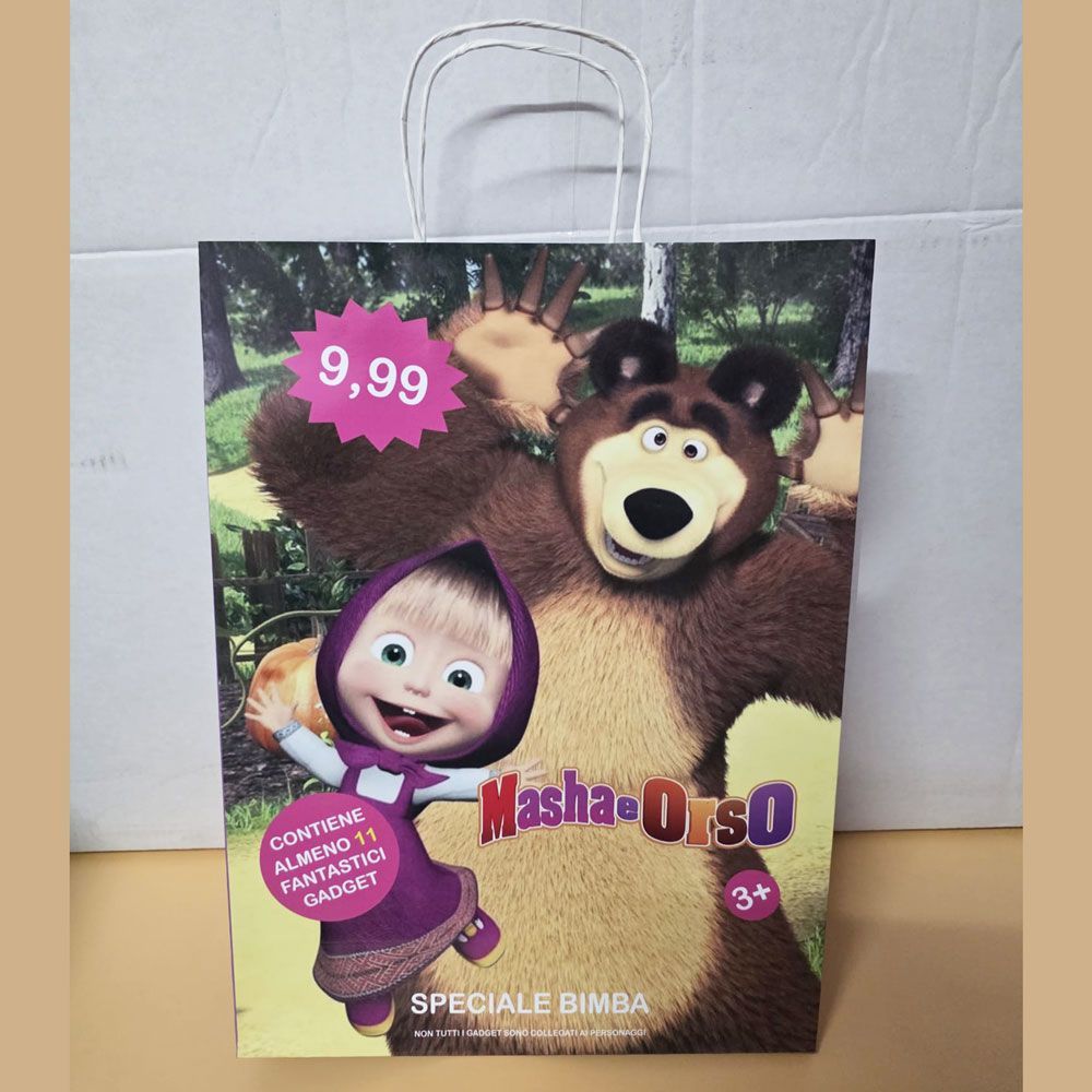 Shopper Masha e Orso con 11 regali  - (5 pezzi)