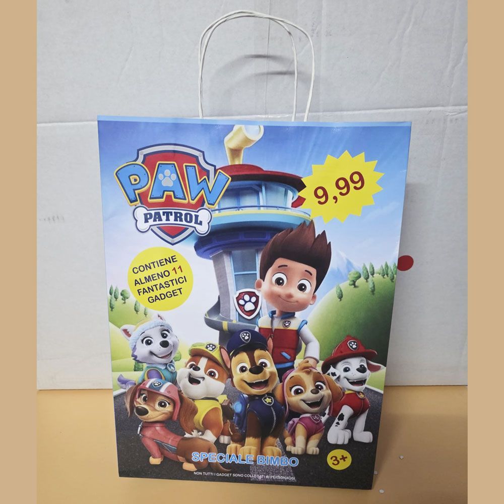 Shopper Paw Patrol per bambino con 11 regali  - (5 pezzi)