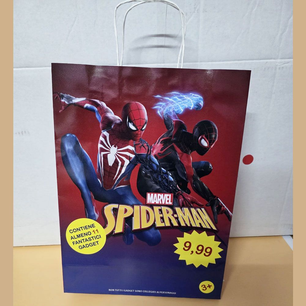 Shopper Spiderman con 11 regali  - (5 pezzi)