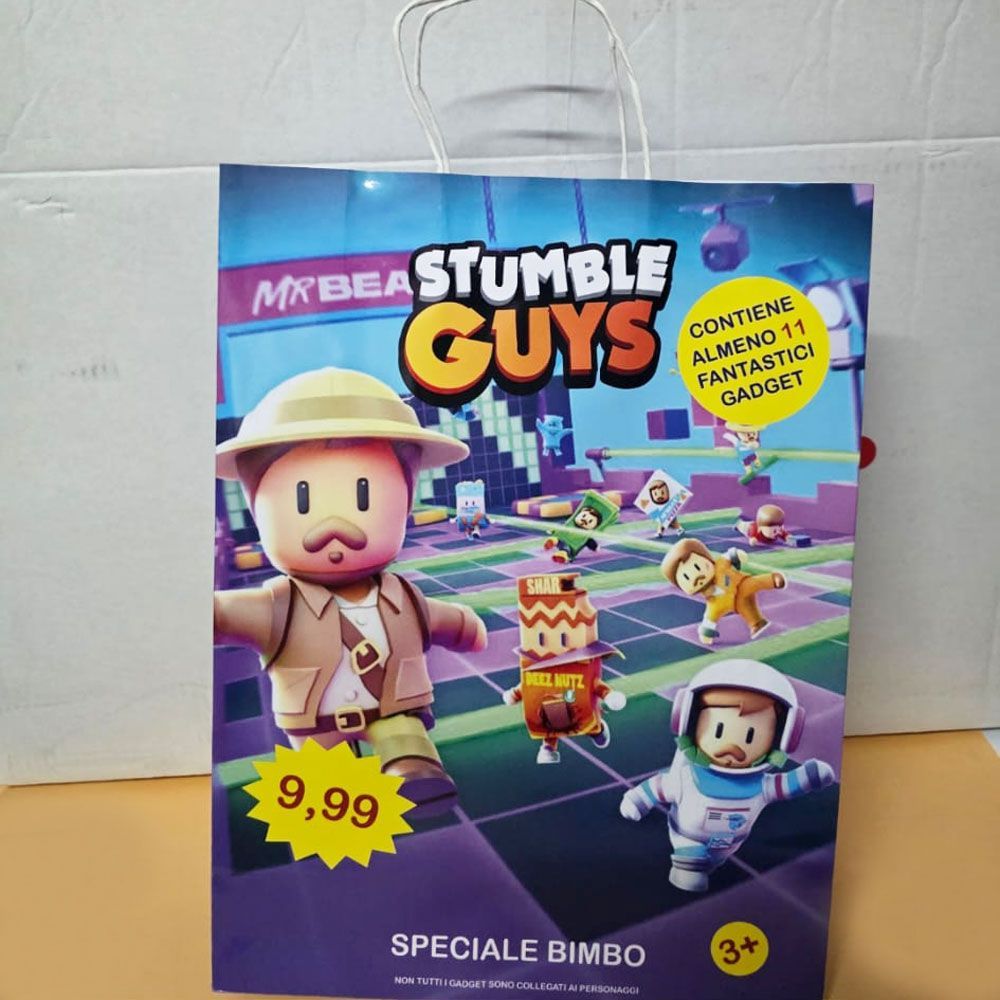 Shopper Stumble Guys con 11 regali  - (5 pezzi)