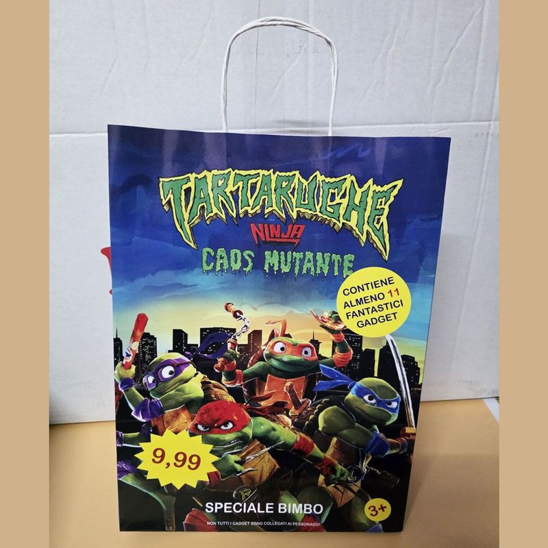 Shopper Tartarughe Ninja con 11 regali - (5 pezzi) Shopper Tartarughe Ninja con 11 regali - (5 pezzi)