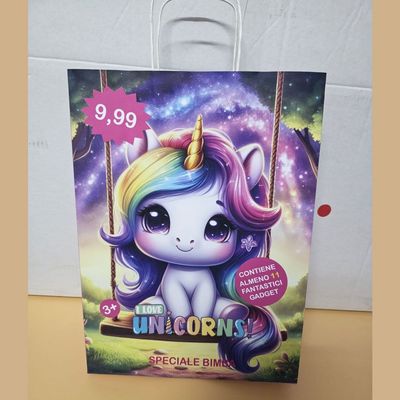 Shopper Unicorns con 11 regali  - (5 pezzi)