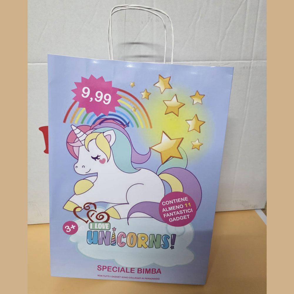 Shopper Unicorns con 11 regali - (5 pezzi) Shopper Unicorns con 11 regali - (5 pezzi)