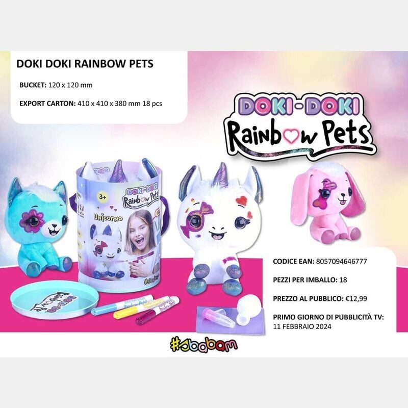 Doki Doki - Rainbow pets Orsacchiotto - (1 pz.) Doki Doki - Rainbow pets Orsacchiotto - (1 pz.)