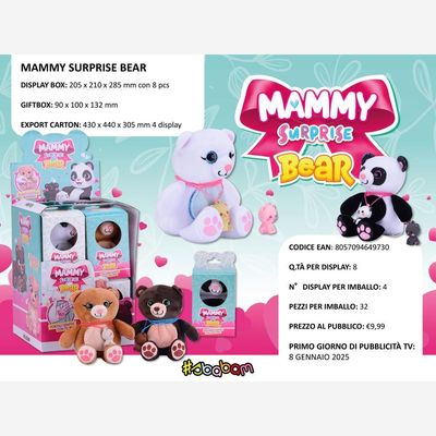 Mammy Surprise Bear - (8pz) Mammy Surprise Bear - (8pz)