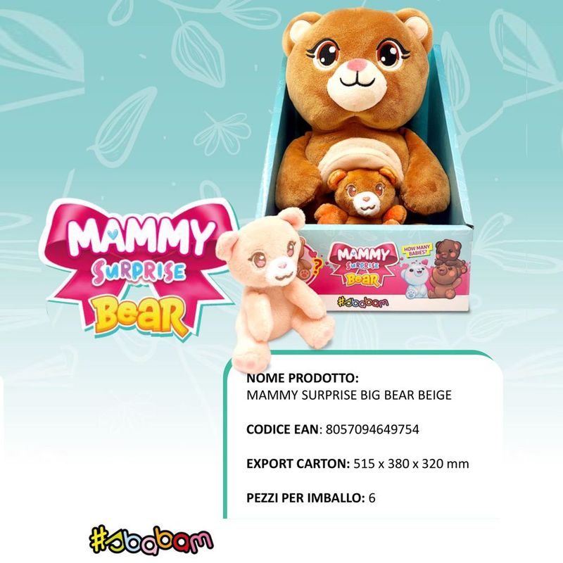 Mammy Surprise Big Bear Beige - (6pz) Mammy Surprise Big Bear Beige - (6pz)
