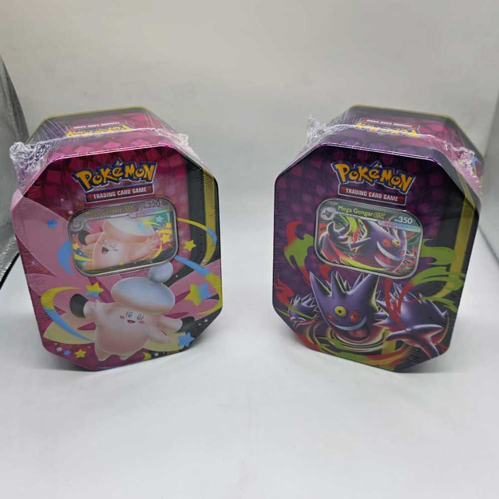 Pokémon - Mega Chiarodiluna - Tin da Collezione - Mega Gengar Ex & Mega Clefable Ex -  (6pz)