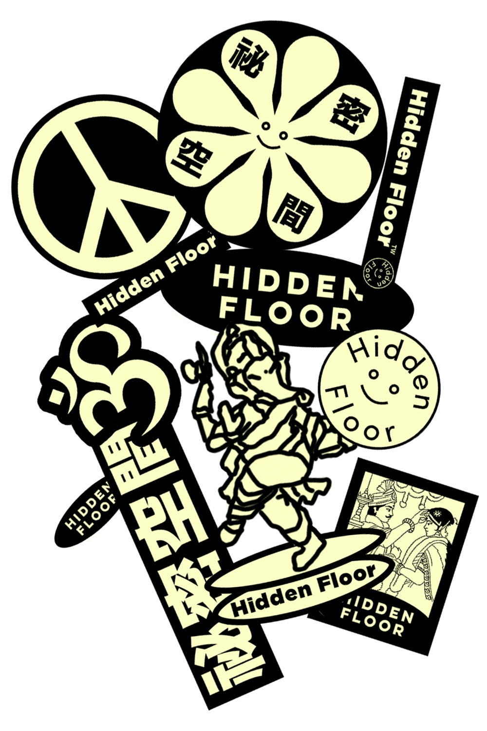 &quot;Hippie&quot; Sticker Pack