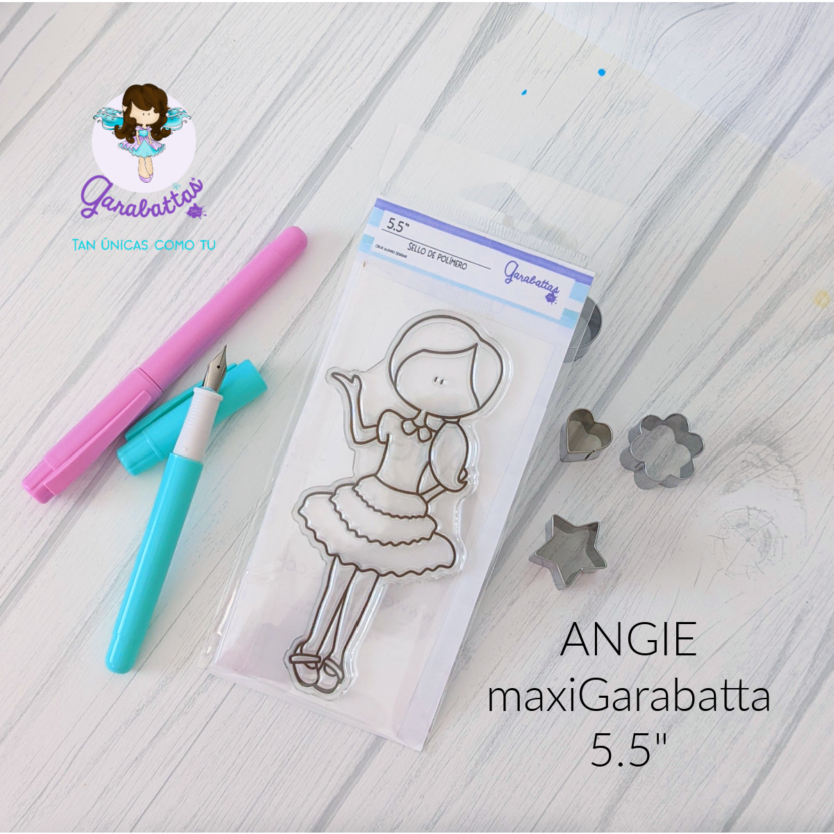 5.5" Stamp - Angie