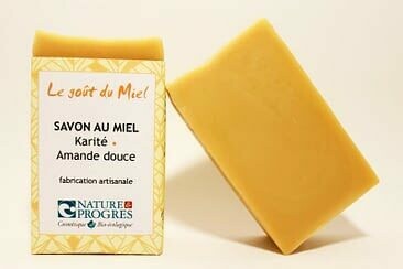 Savon BIO  au miel – Karité, Amande douce