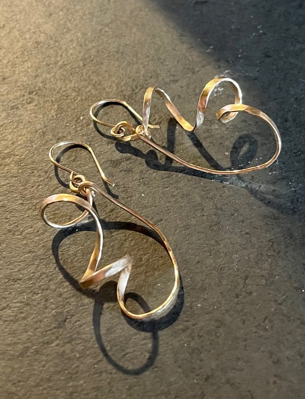 Hammered Gold "Chaos" Earrings