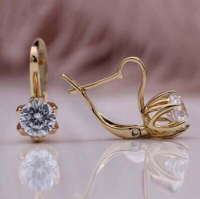 Carla X - Rose Gold Crystal Drop Earrings