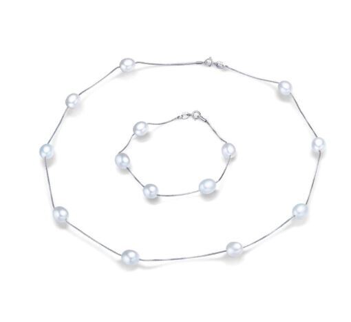Adelina X - Bridesmaid Jewelry Set Pearl