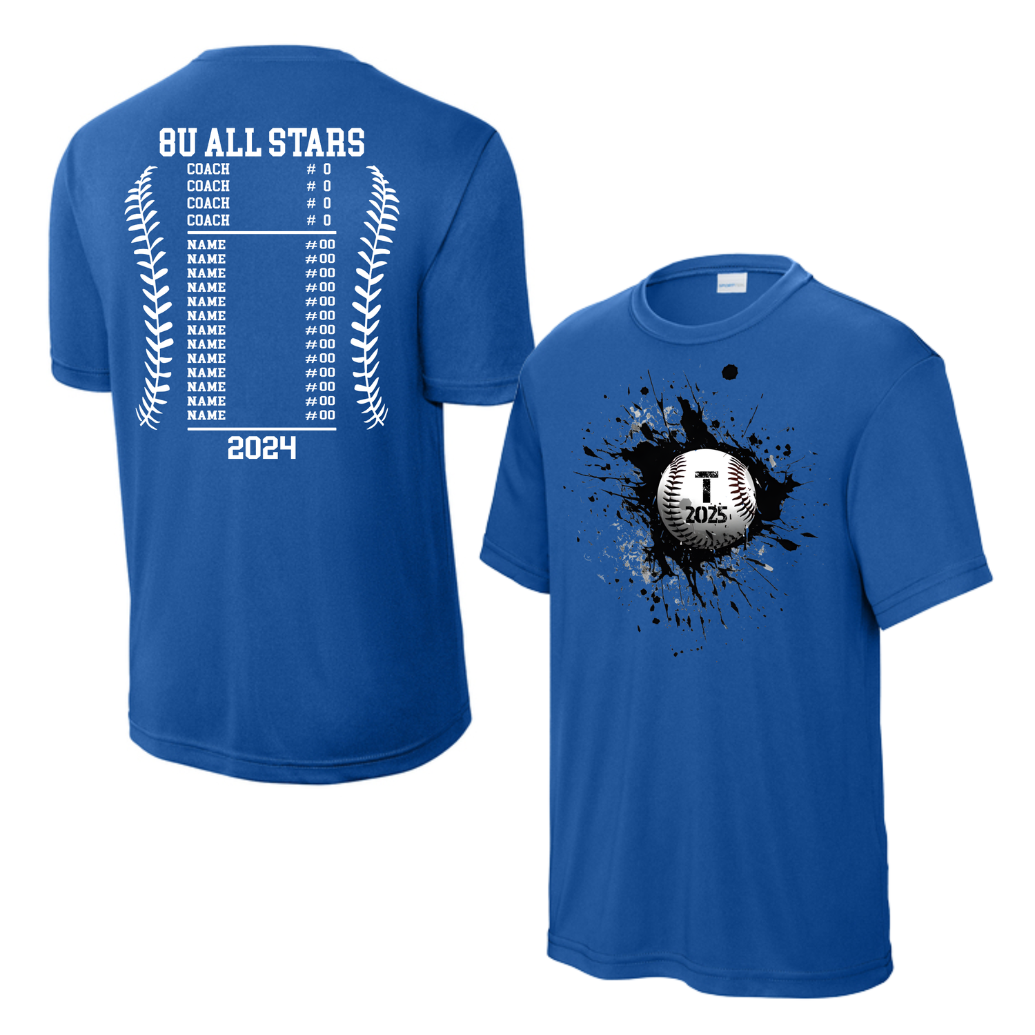 All Star Tshirt with Roster on Back