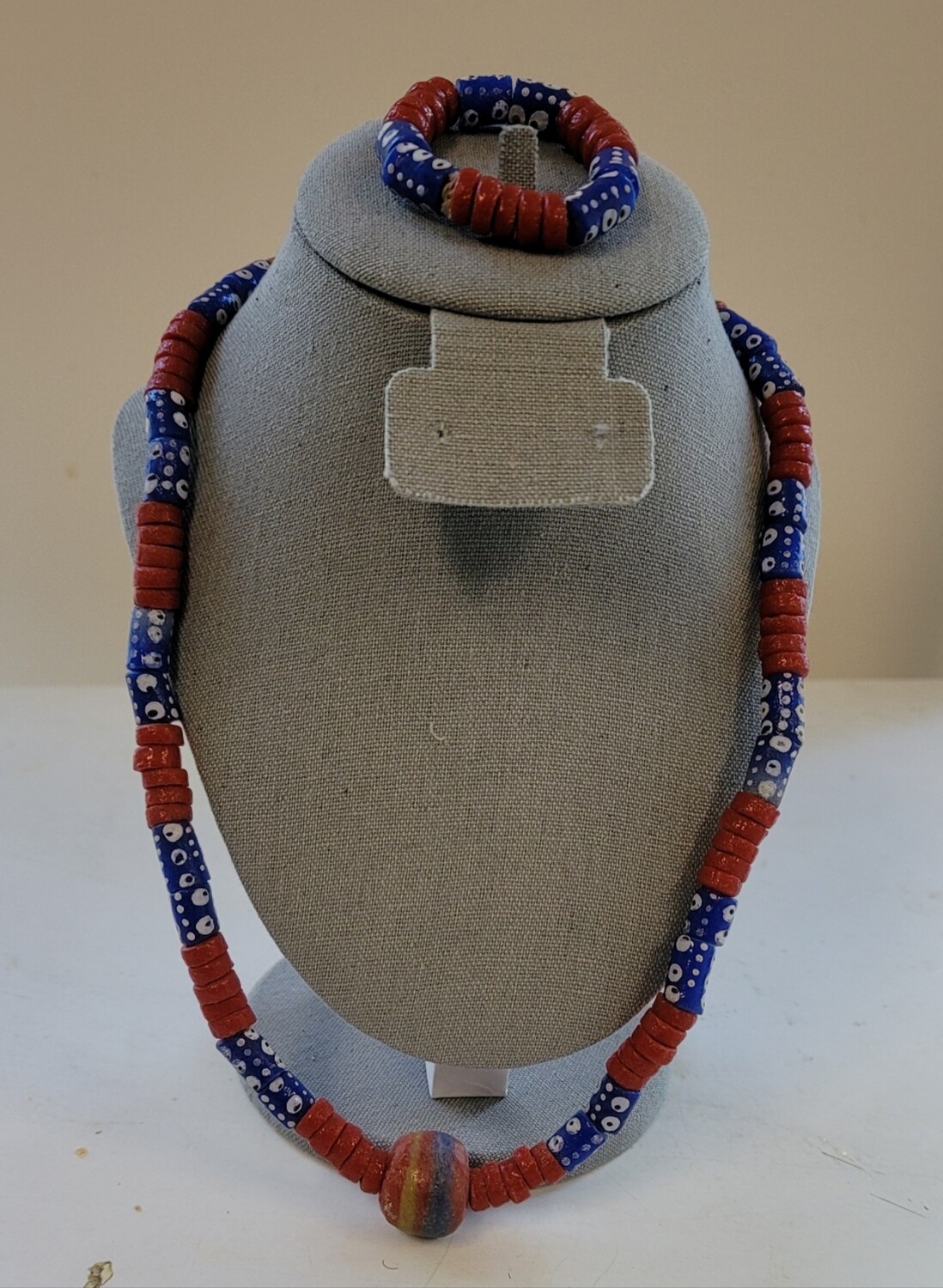Krobo Bead Necklace | Mombasa Rose Boutique | African Style Jewellery