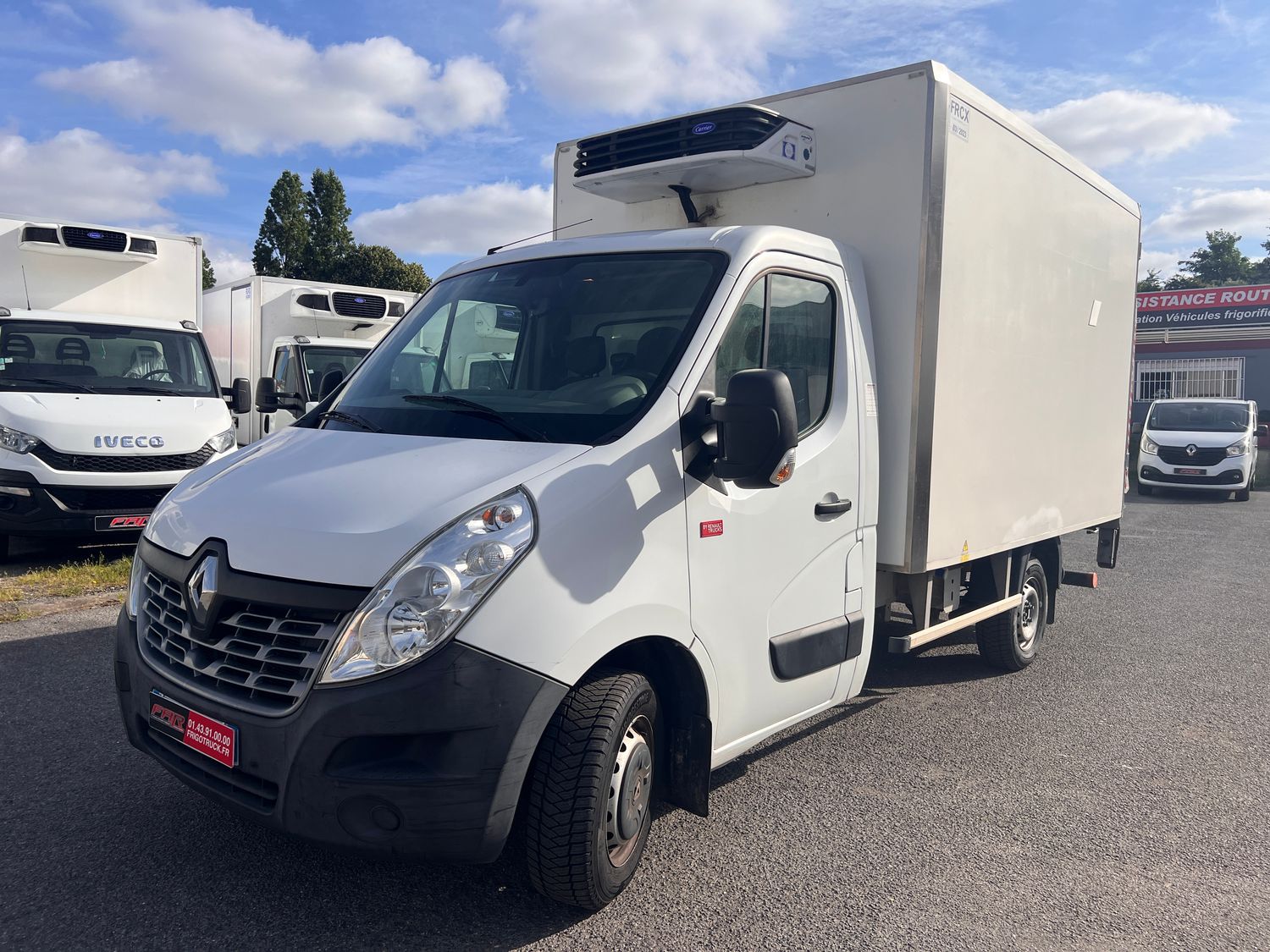RENAULT MASTER 2.3 DCI 130 Ch EURO 6 CHASSIS CABINE ROUES SIMPLE FRIGORIFIQUE AVEC HAYON ÉLÉVATEUR, CLIM &amp; CAISSE LARGE = 2.05 m