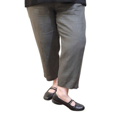 Pure Linen Cropped Leg Pants Pure Linen Cropped Leg Pants